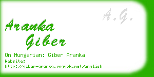 aranka giber business card